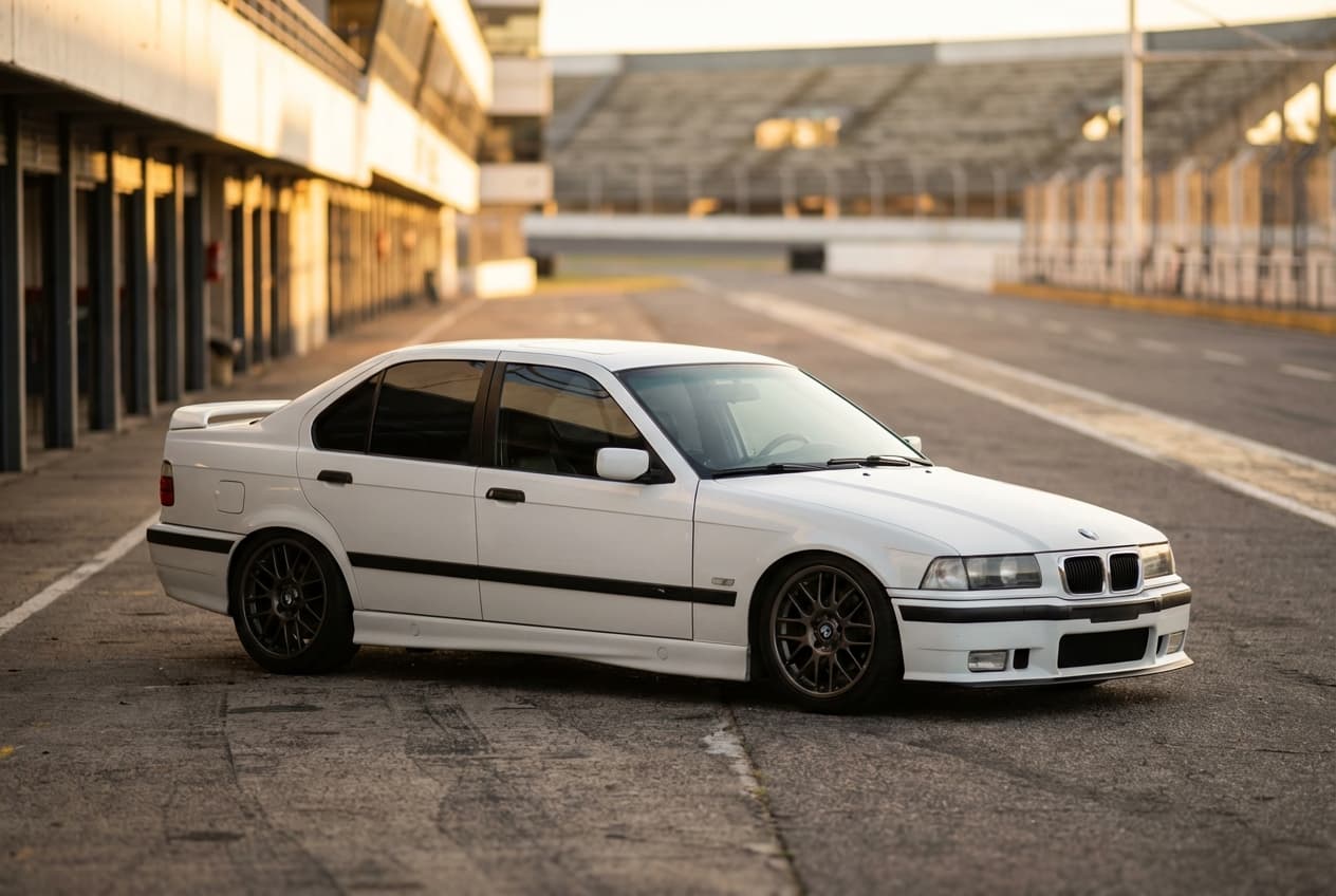 BMW E36 haciendo drift en pista privada — foto 5