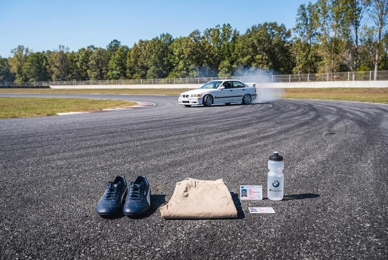 O que levar para sua primeira aula de drift: a checklist completa (roupa, documento e o que NAO trazer)