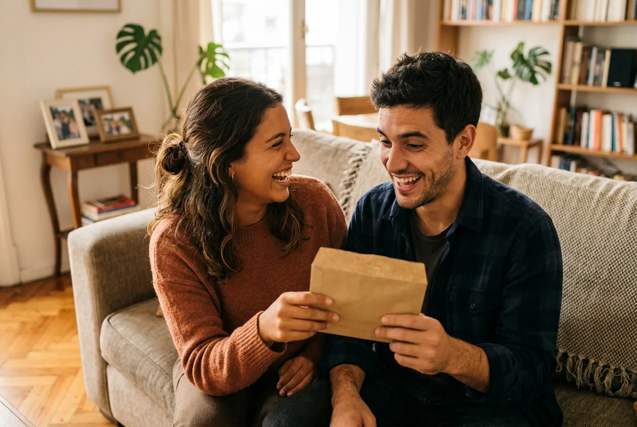 Momento de la entrega: ella sorprende a su novio con la clase de drift de regalo en un sobre
