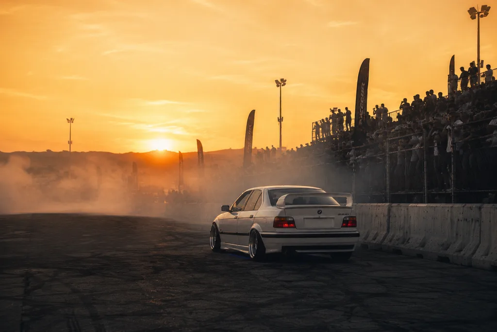 BMW E36 negro en autodromo privado, regalo premium para hombre que ya tiene todo