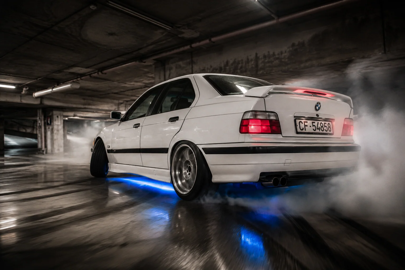 Marido manejando BMW E36 en clase de drift en autodromo de Buenos Aires, regalo de cumpleanos